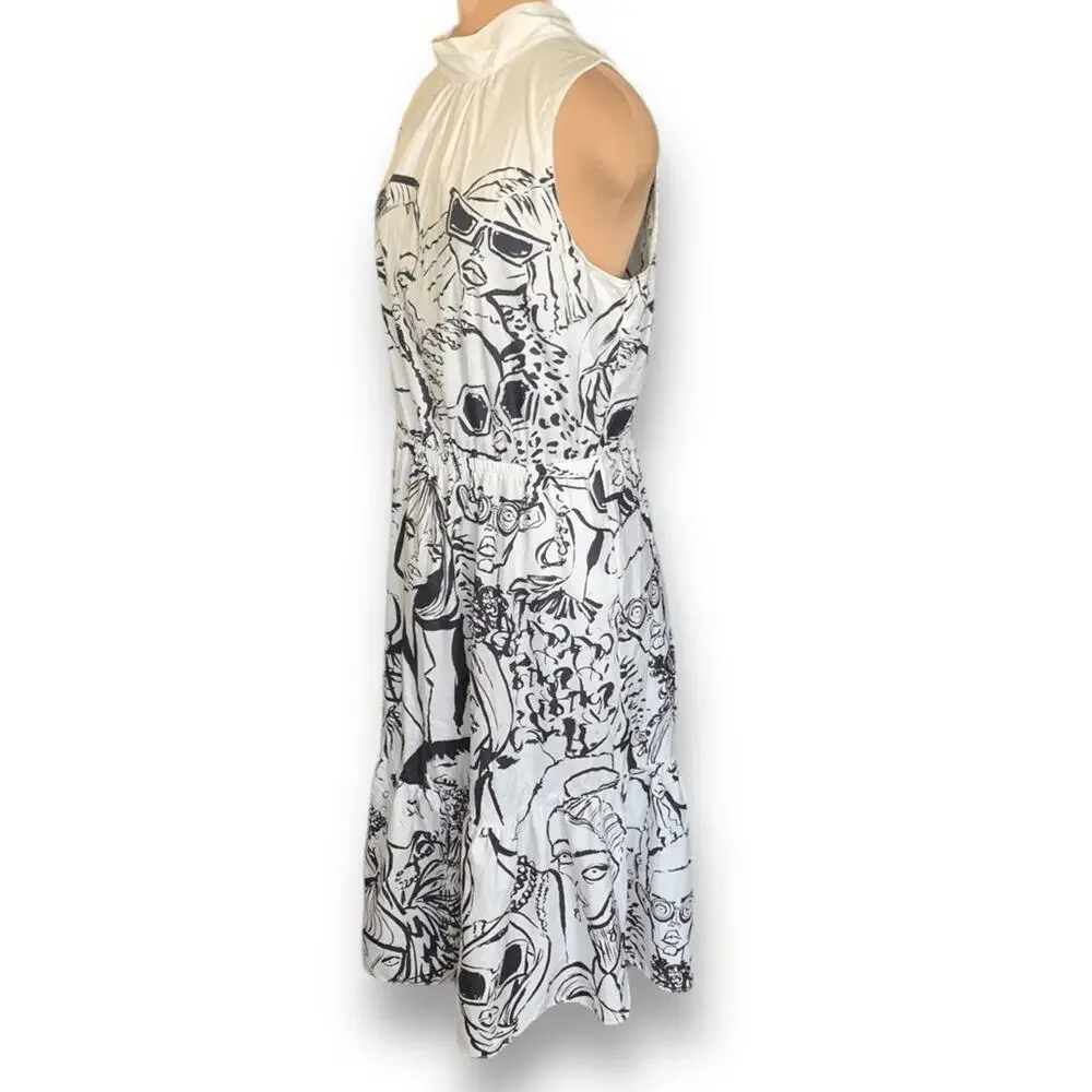 The Kit Jia Dress JLR Sketchbook White Ruffled Maxi Cutout Bow Detail Back Faces